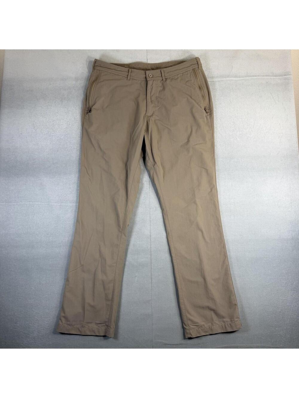 Clothing Arts Pants Men’s 34x32 Beige P^cubed Pick Pocket Proof Zip Pockets